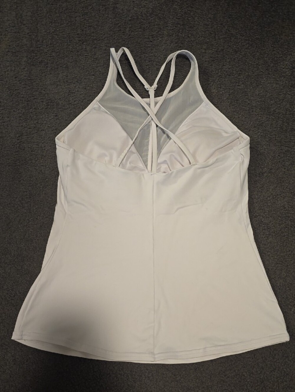 ALO Yoga White Sports Bra with Subtle Logo - Picture 2 of 4